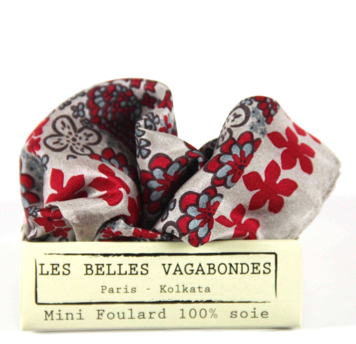 Silk Scarf - Mini Caribbean Red