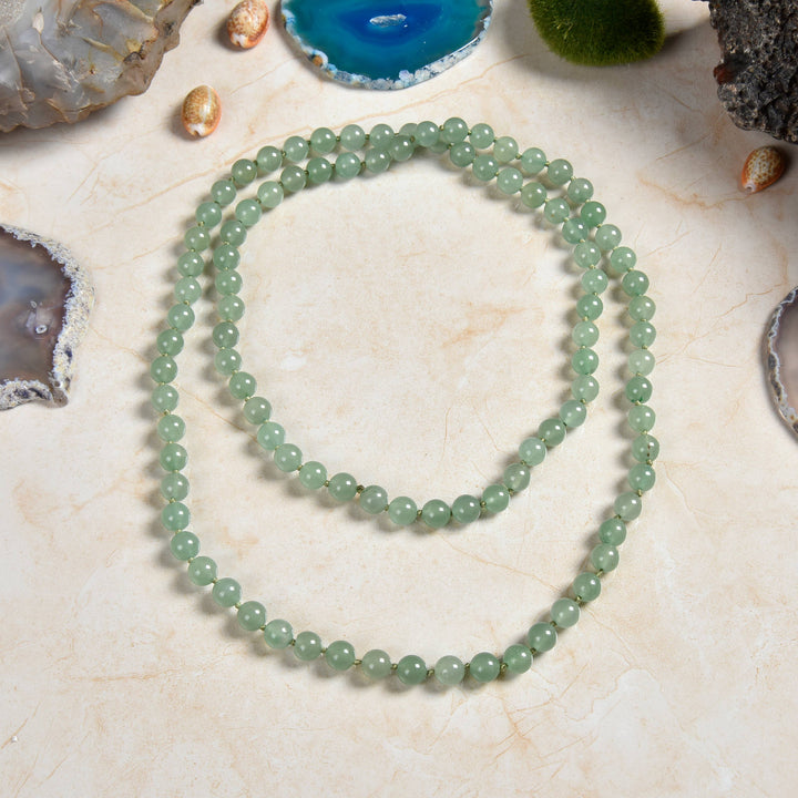 36" Aventurine Infinity Necklace