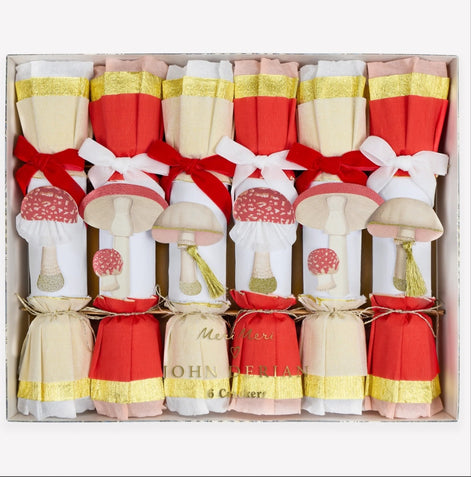 John Derian Christmas Crackers - Mushroom Party