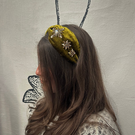 Olive Velvet Headband