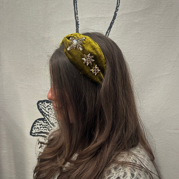 Olive Velvet Headband