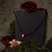 Red Onyx Heart Necklace