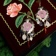 Italian Sacred Flame Earrings - Pink