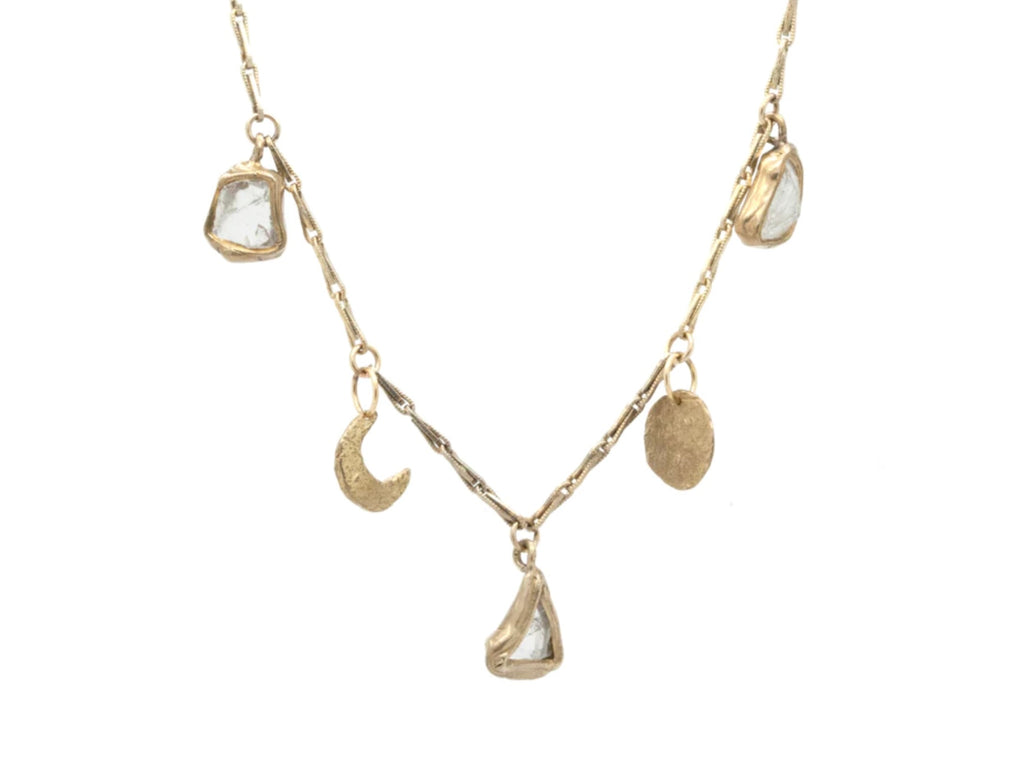【未使用】CAFCA un iversal separate necklace Van Cleef & Arpels 18K WG Lucky Gray Mother-of-Pearl Star