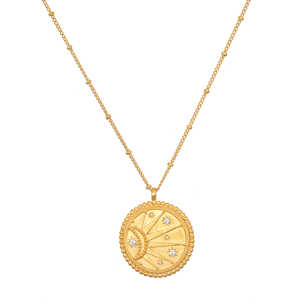 Gold plated first light necklace