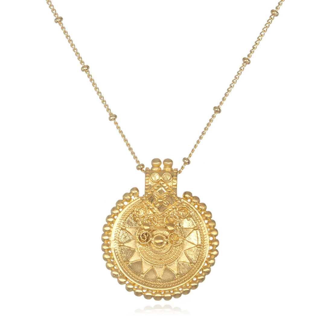 Gold plated Mandela necklace