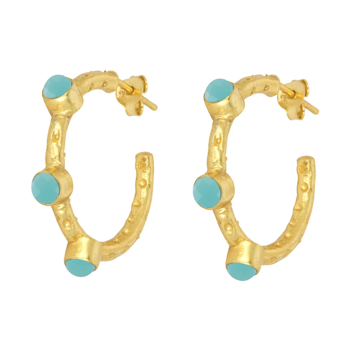 Chalcedony Hoops