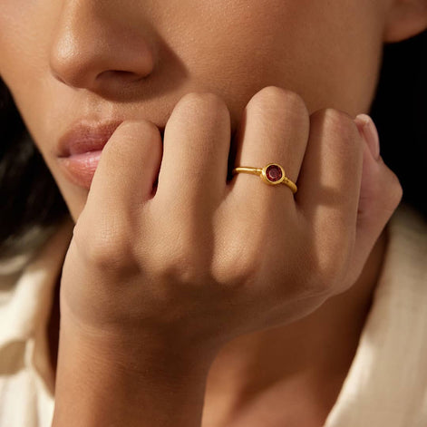 Inner Fire Garnet Ring