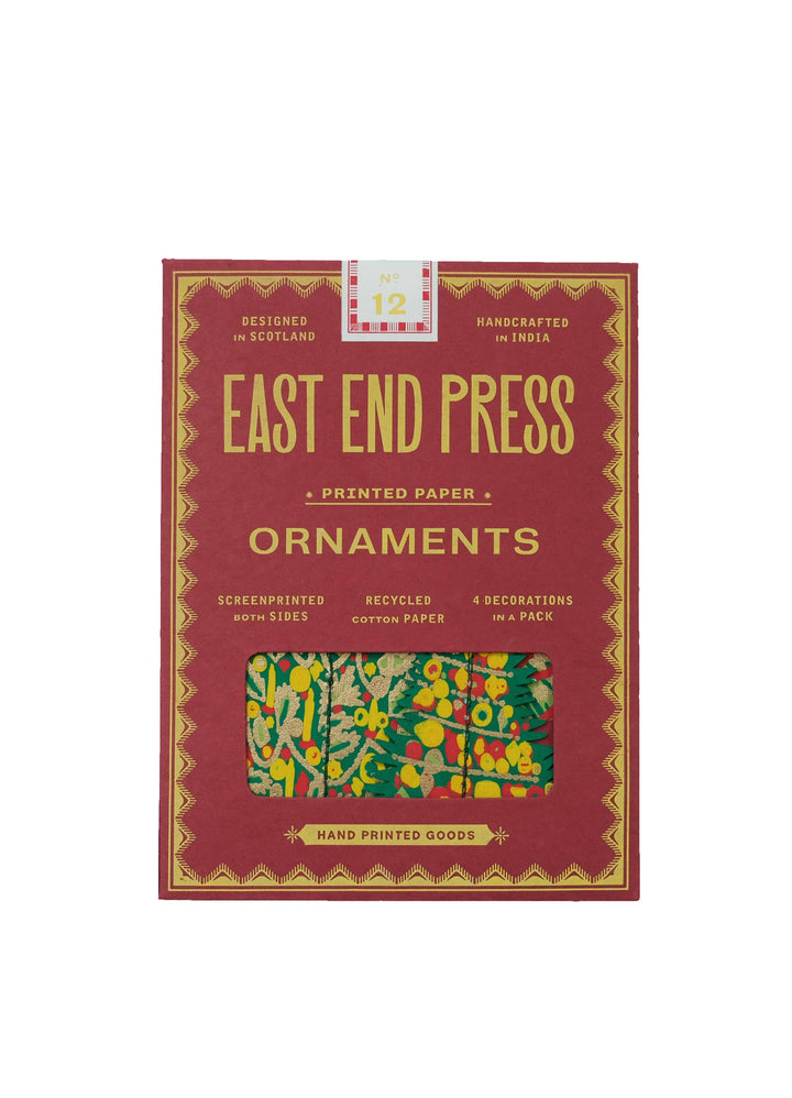 Decorated Trees Paper Ornaments