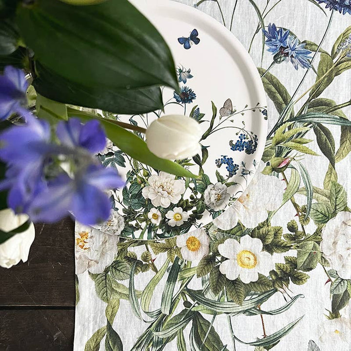 Blue Flower garden Table runner