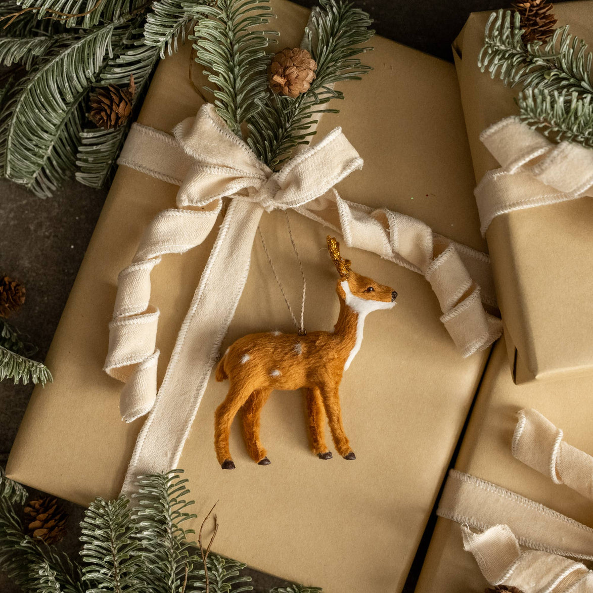 FUR DEER ORNAMENT