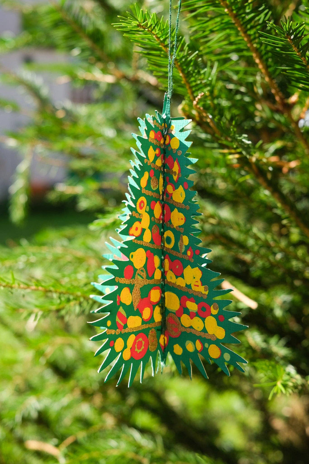 Decorated Trees Paper Ornaments