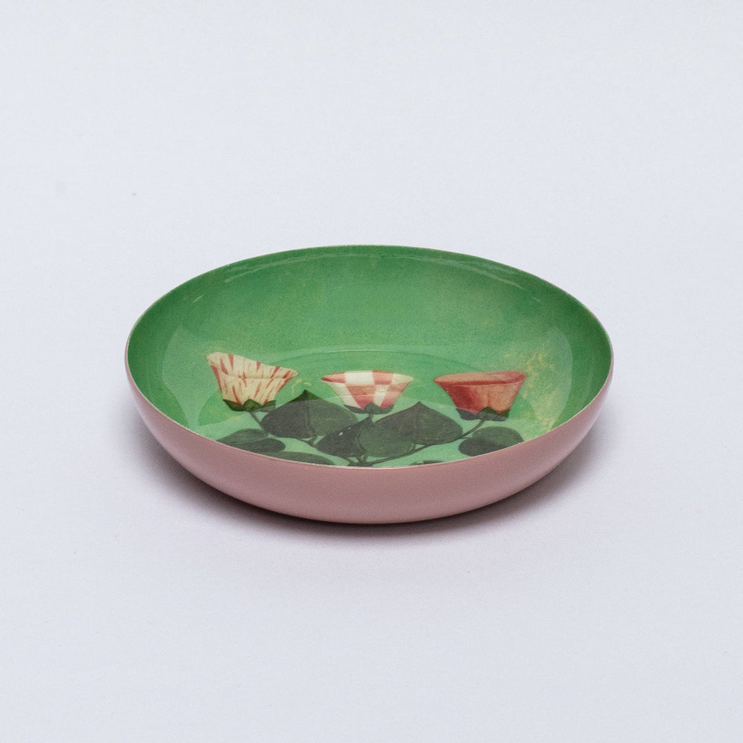 Round Enamel Tray - Festival of Flowers