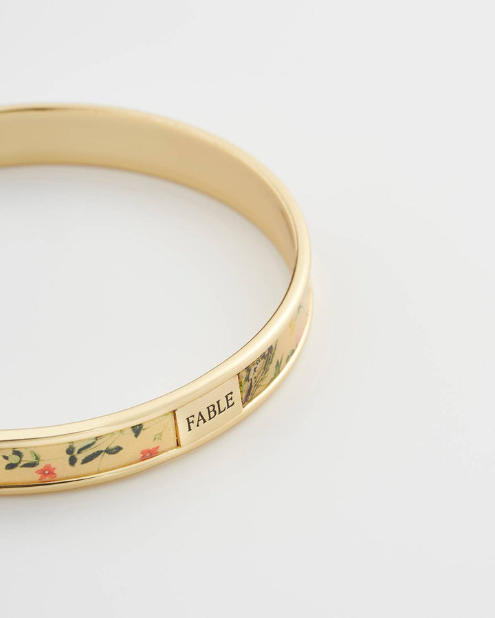 Meadow Creature Printed Bangle - Yellow