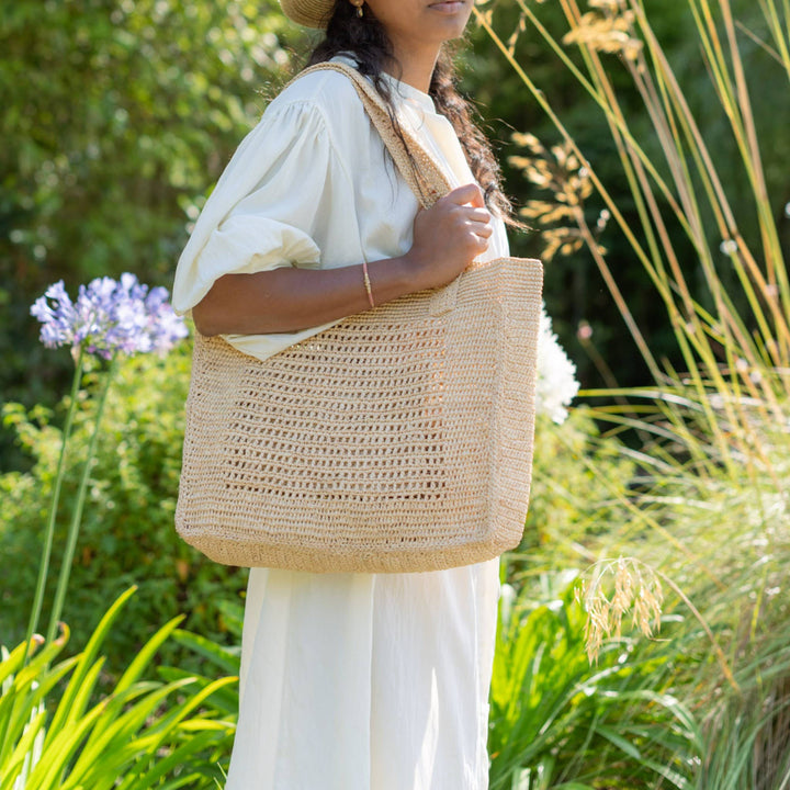 Tsingy net bag in natural raffia