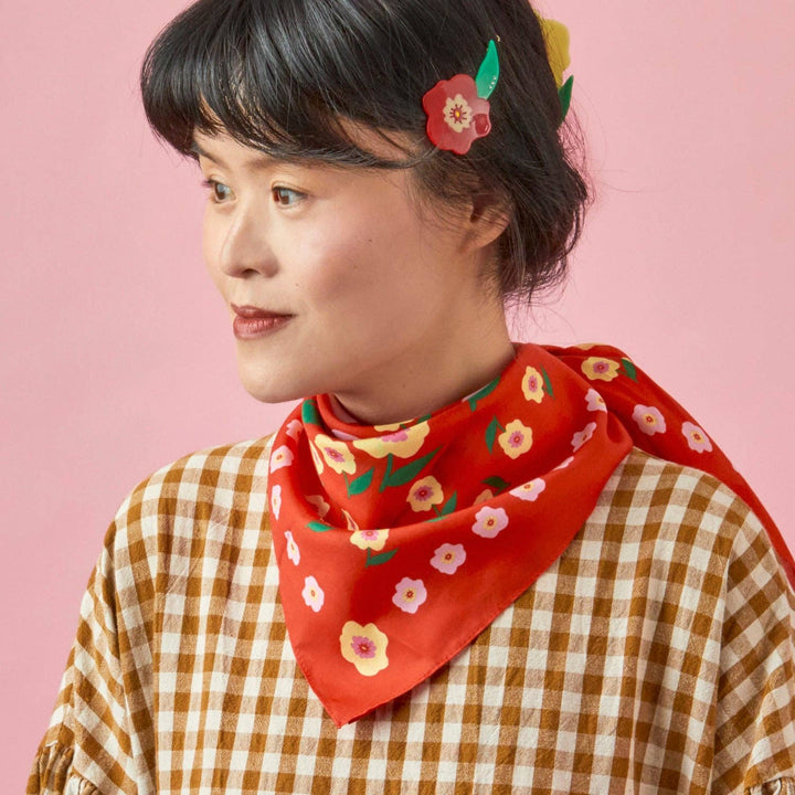 CAT GARDEN GNOME -  Cotton Silk Bandana