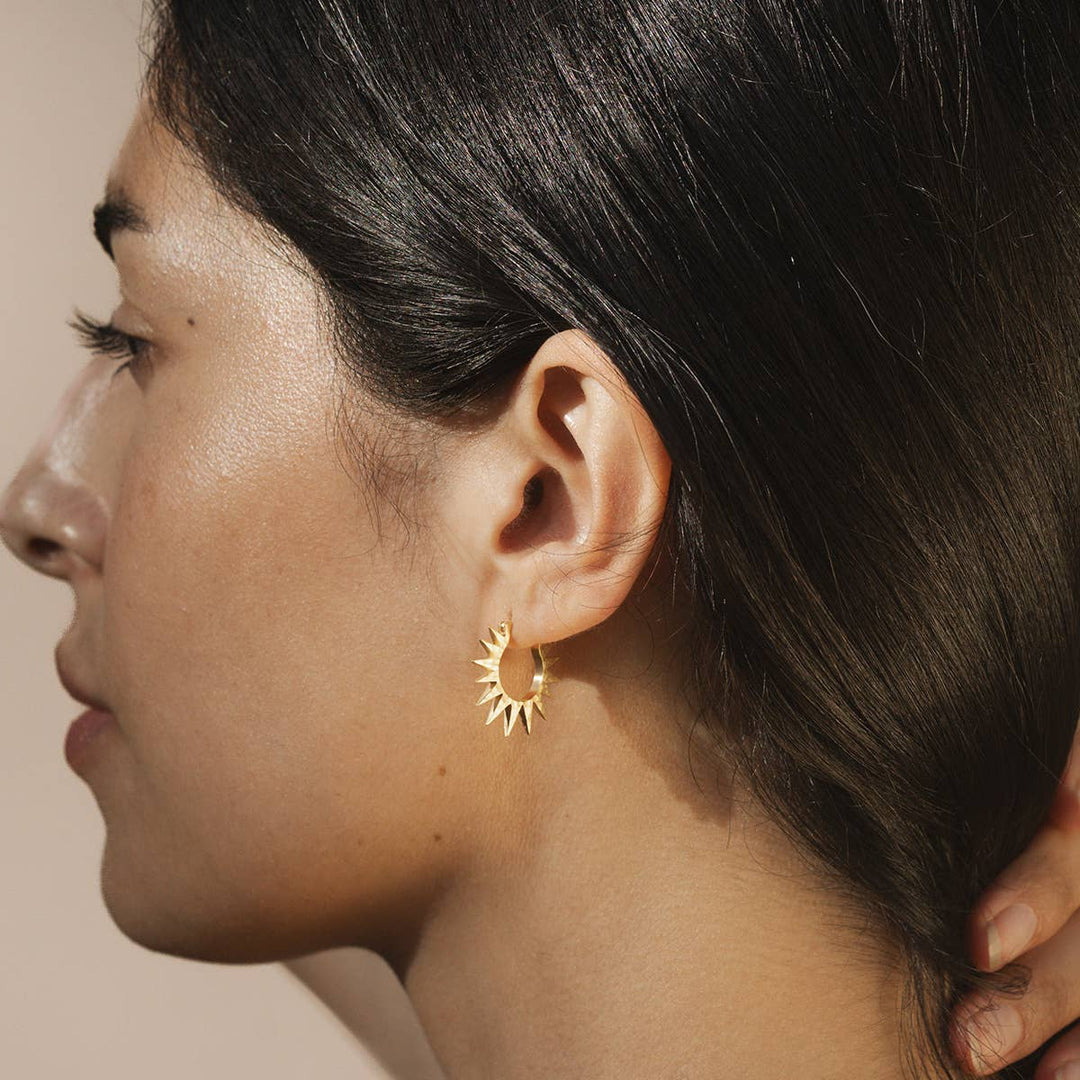 Glow Starburst Hoop Earrings