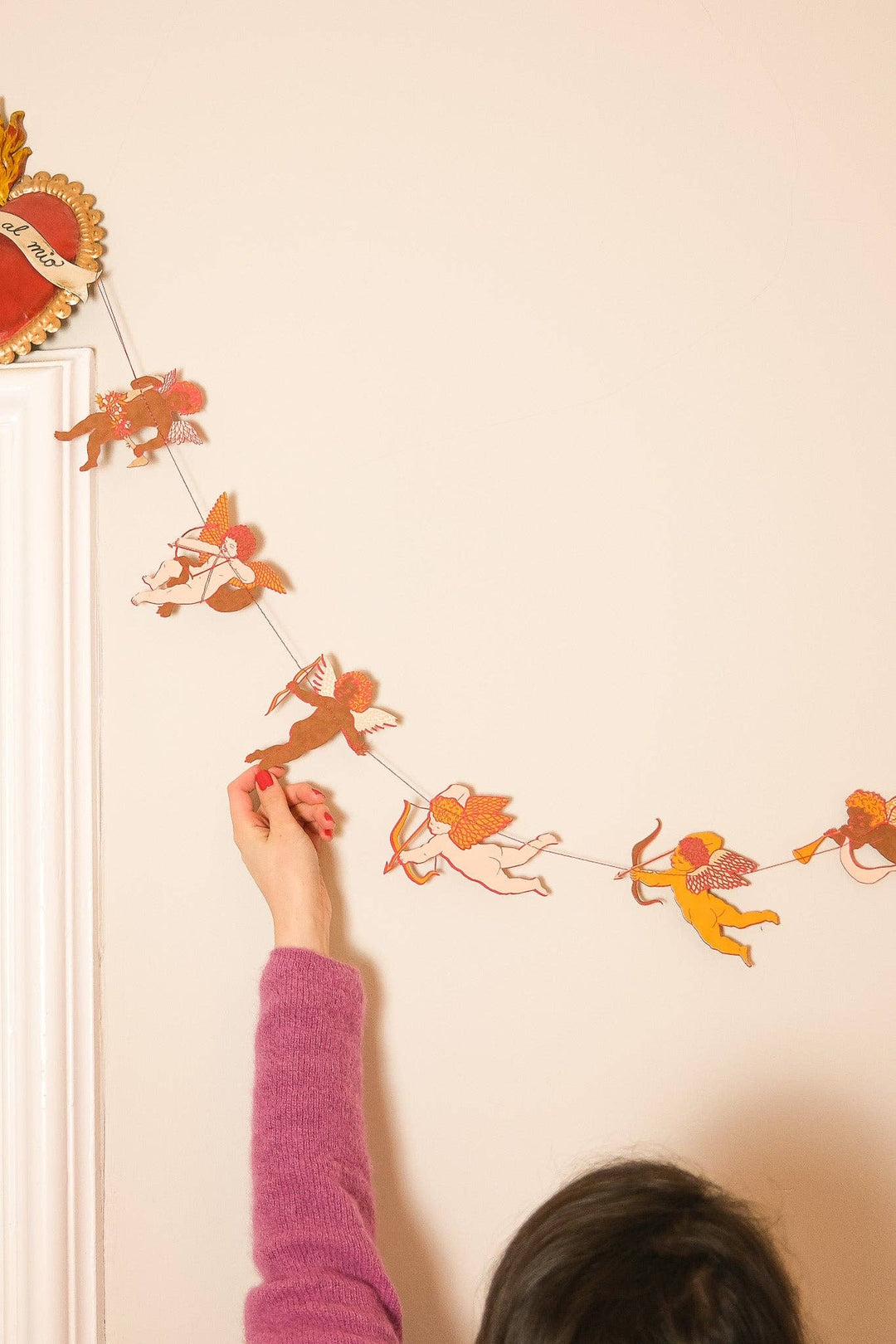 Cupid Sewn Garland for Valentine's Day