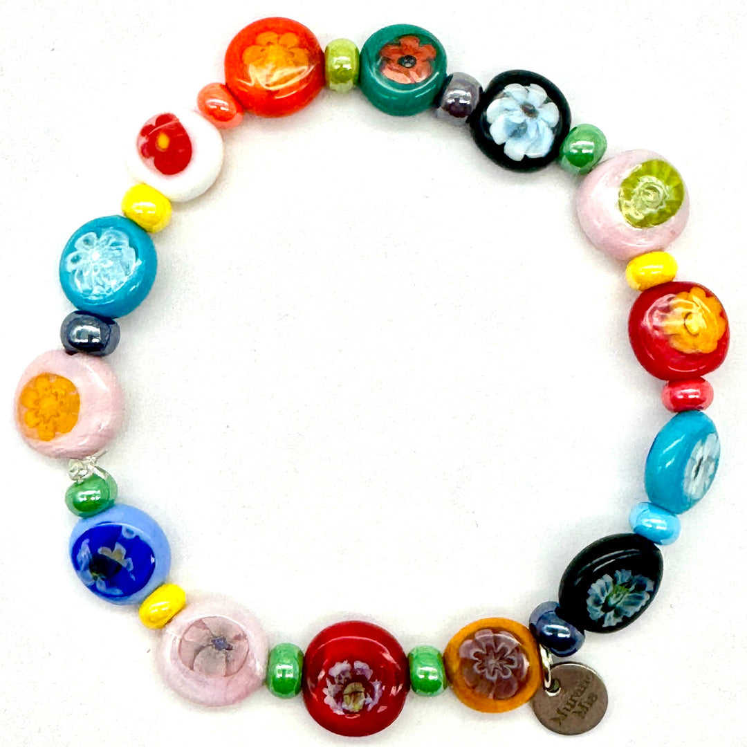 Millefiori Piatta Murano Glass Bracelet