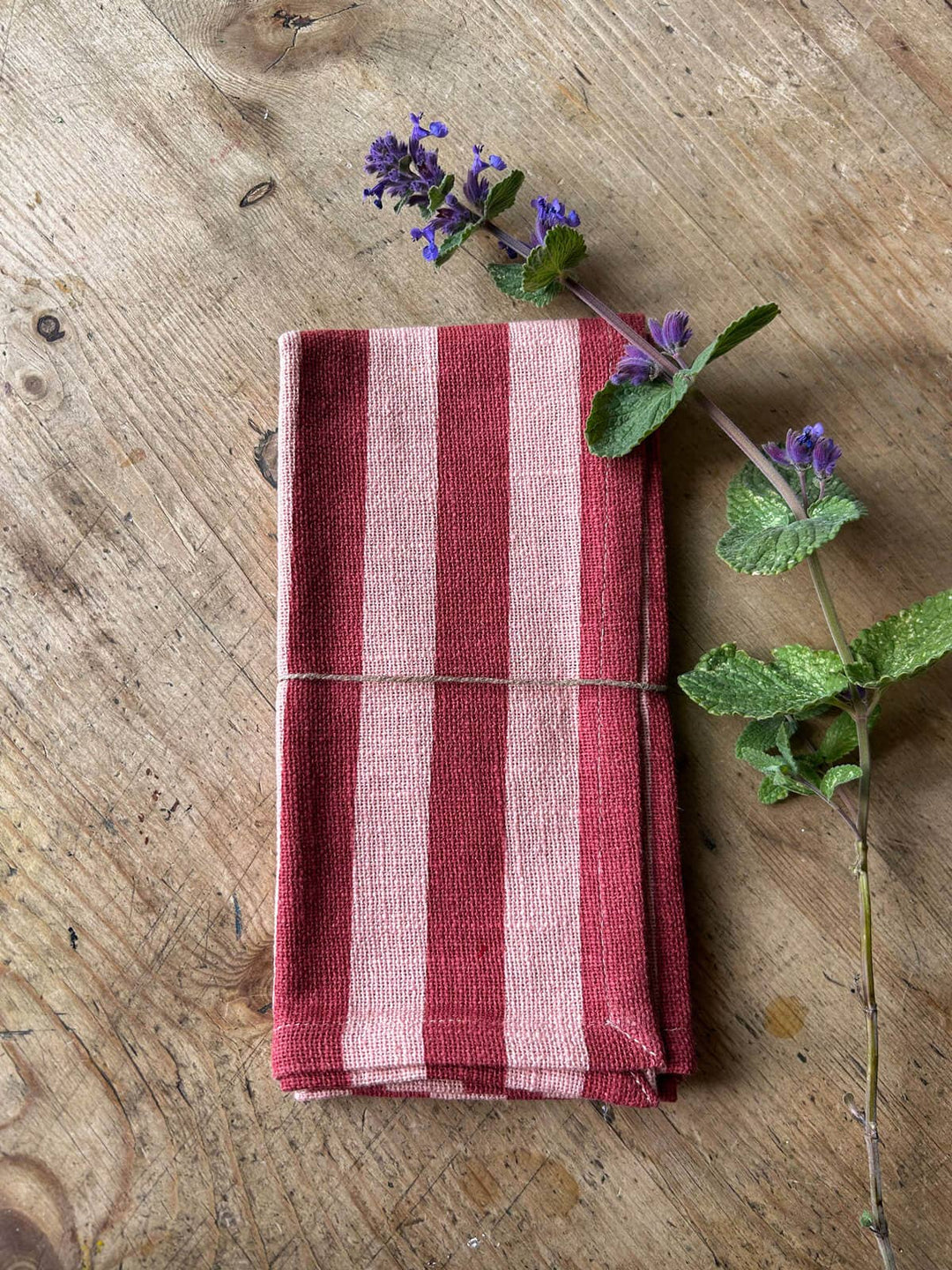 Jaipur Stripe Napkin, Pomegranate