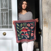 Silk Scarf - Mini Alice Marine Navy