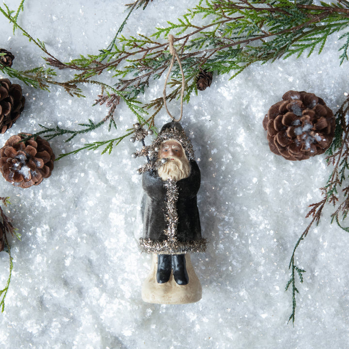 CHARCOAL VELVET BELSNICKLE ORNAMENT