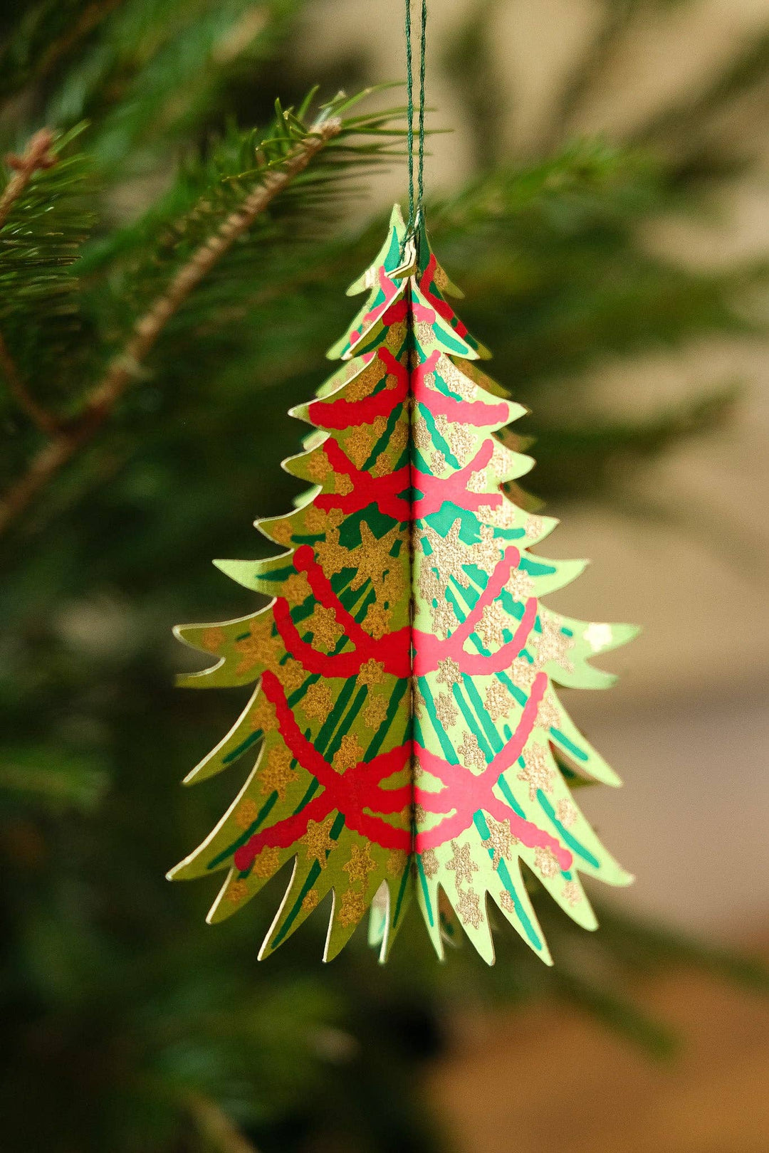 Decorated Trees Paper Ornaments