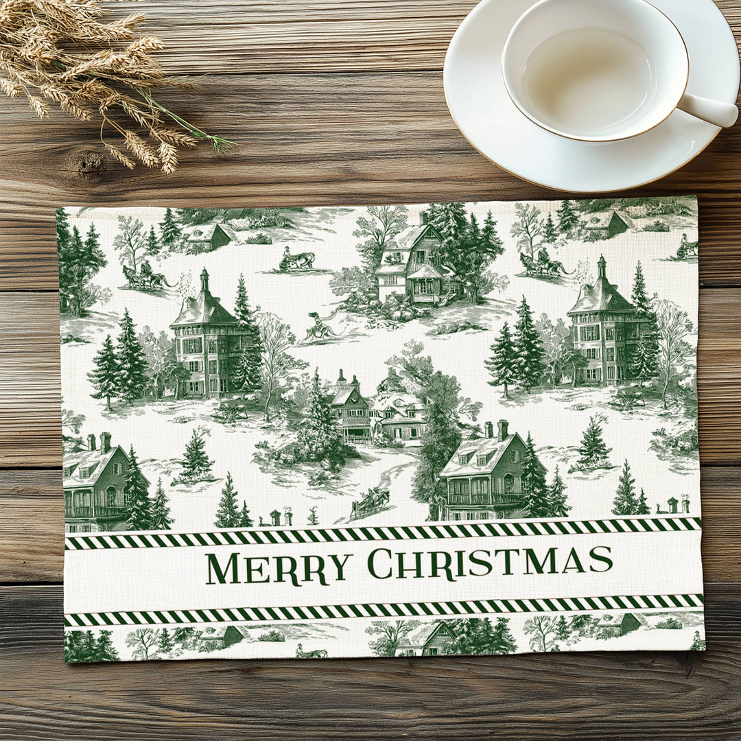 Placemat Toile de jouy Country Christmas