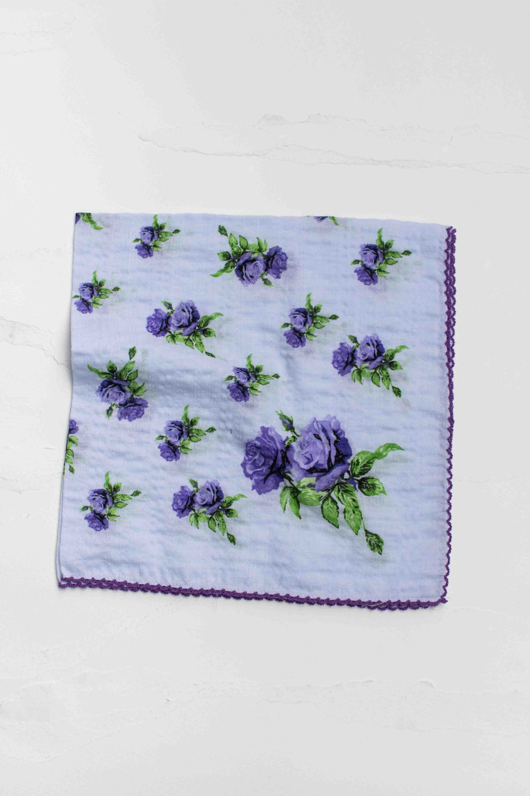 Vintage Rose Print Cotton Scarf