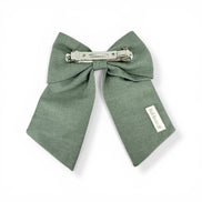 Sage Strawberry Hand Embroidered Hair Barrette