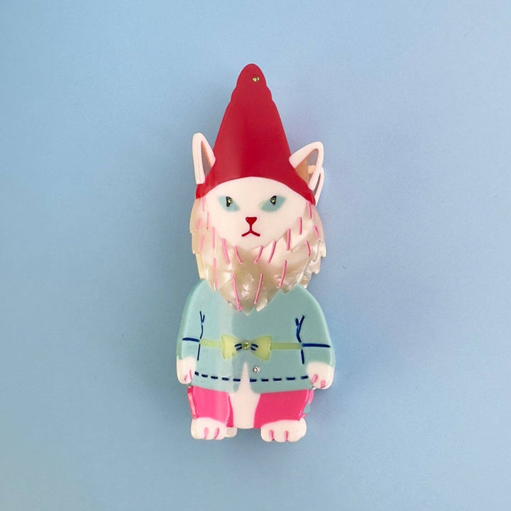 GARDEN CAT GNOME - Hair Claw