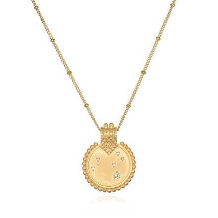 Mandala Zodiac Constellation Necklace 18"