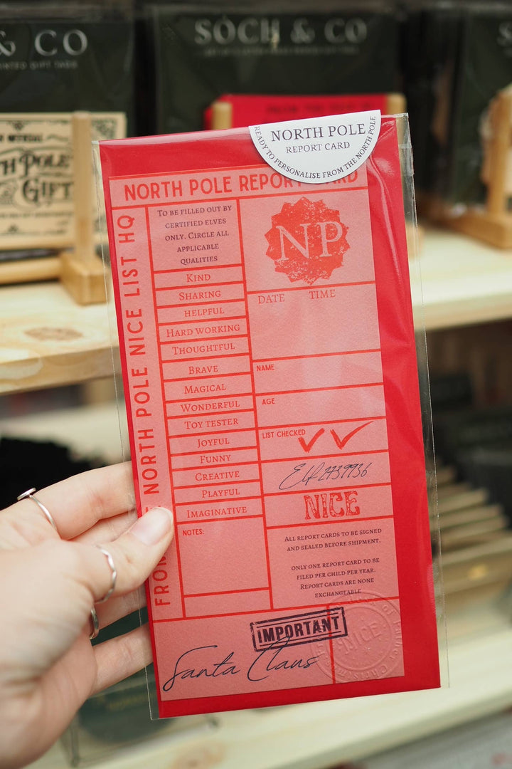 North Pole report cards - nice list