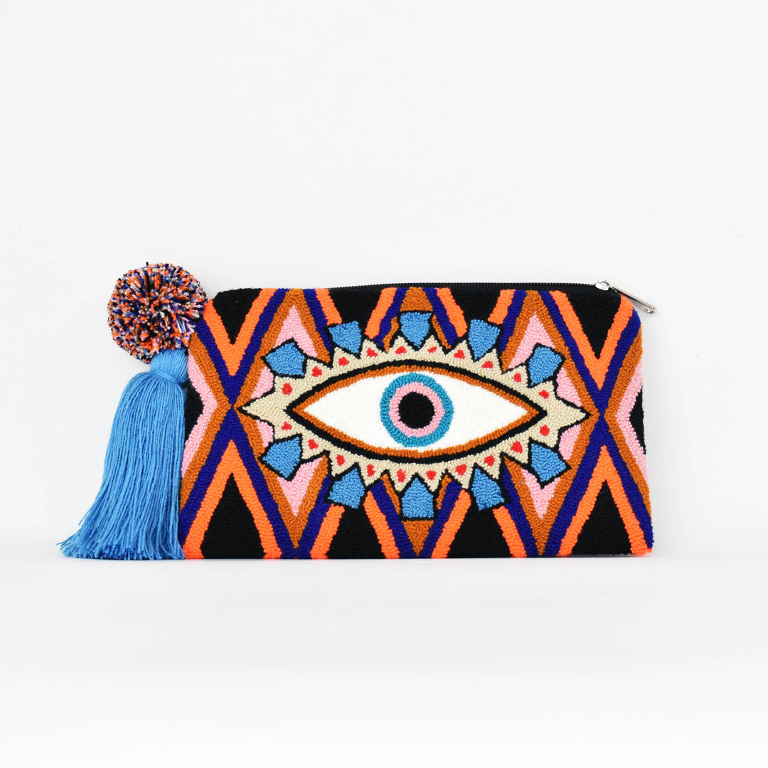 Third Eye Tapizada Clutch - Cornflower