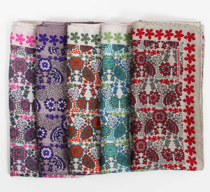 Silk Scarf - Mini Caribbean Red