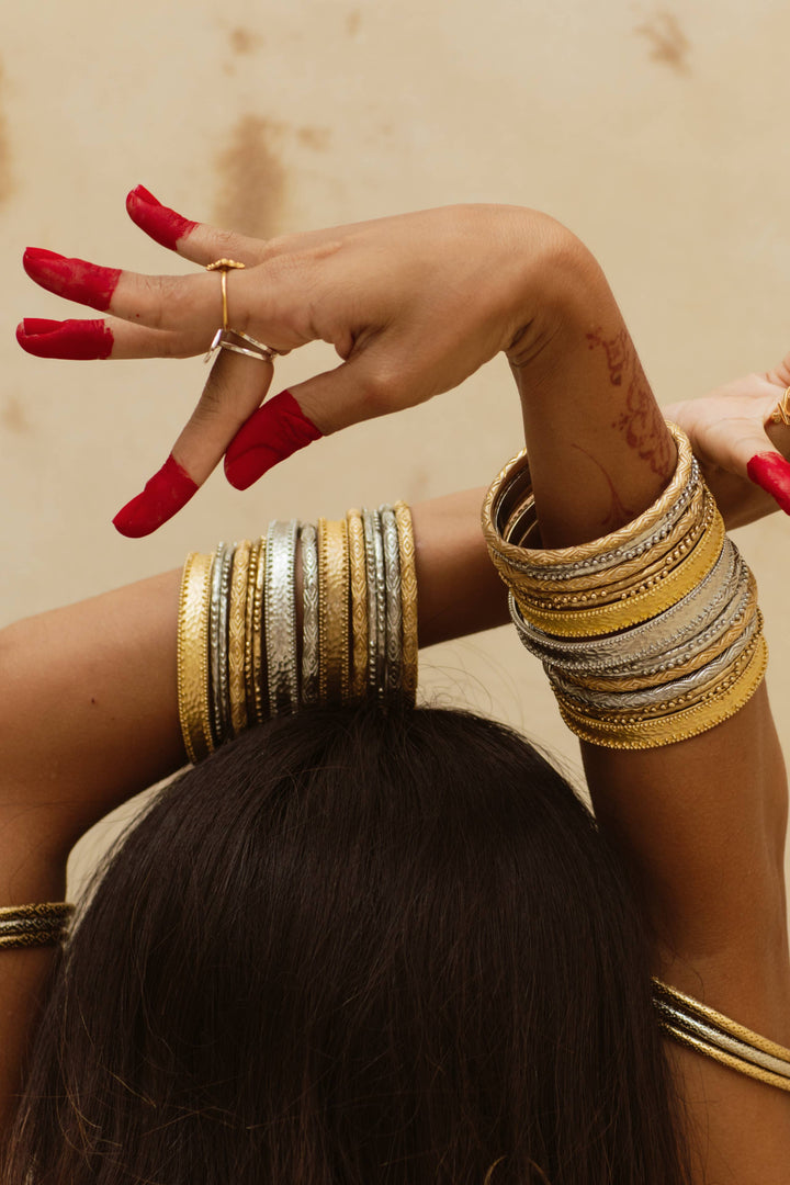 Italian bangle set - Brass