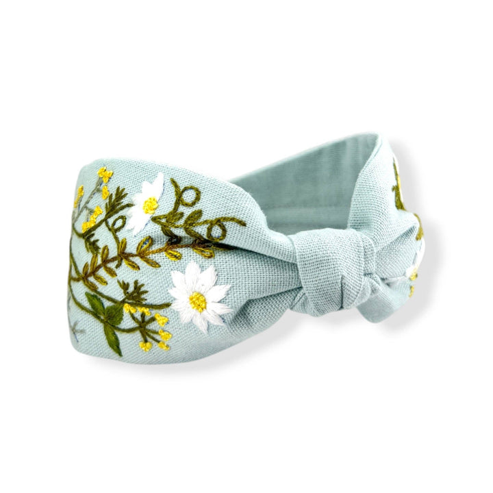 Daisies In The Sky Hand Embroidered Headband