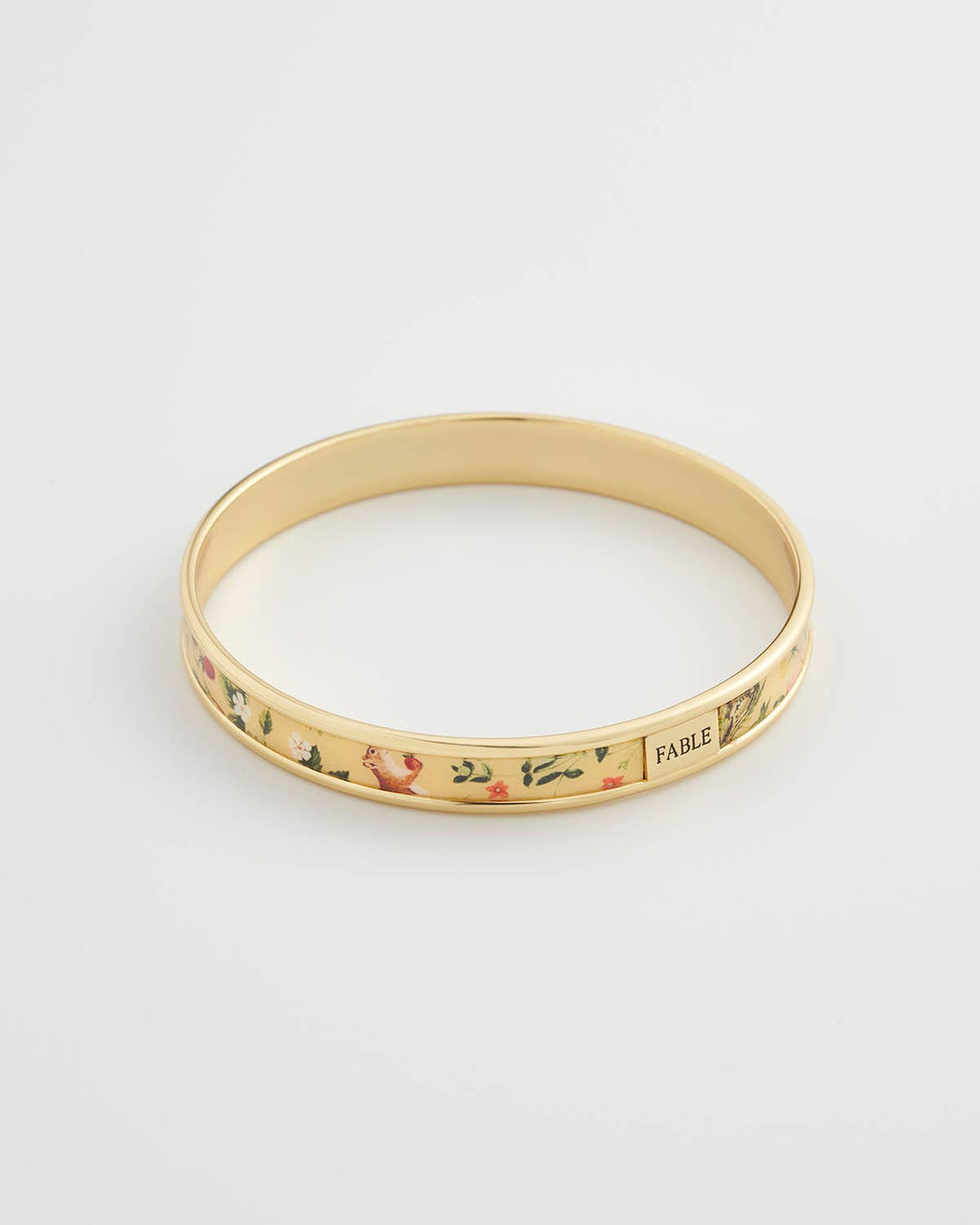 Meadow Creature Printed Bangle - Yellow