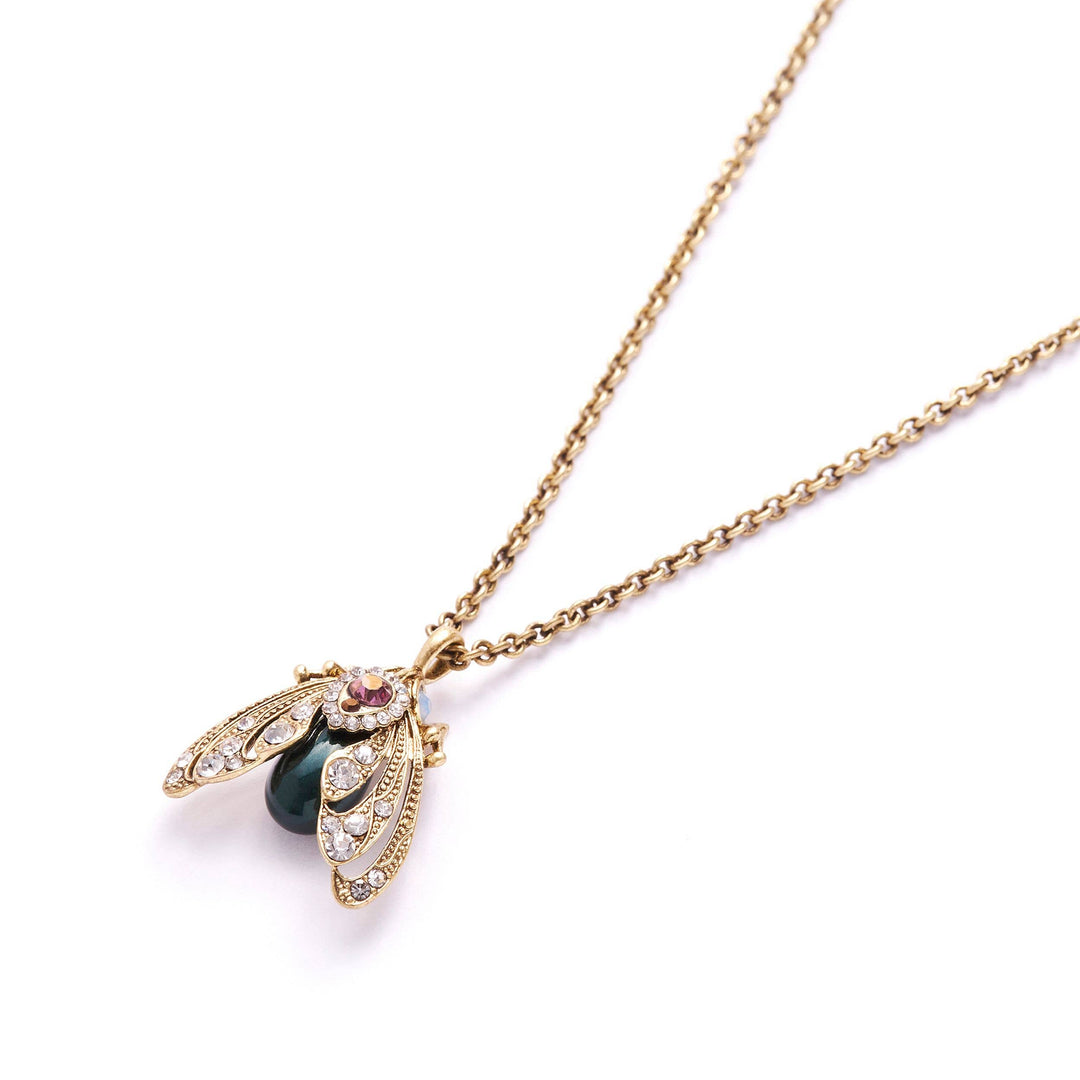 Tahitian Pearl Moth Pendant Necklace