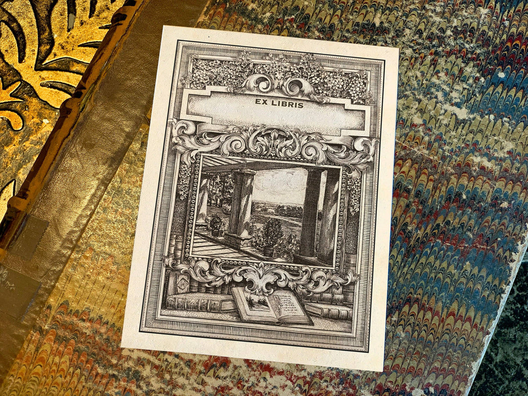 Bucolic Vista, Gummed Paper Ex-Libris Bookplates