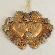 Antique Gold Love Milagro Heart Wall Décor