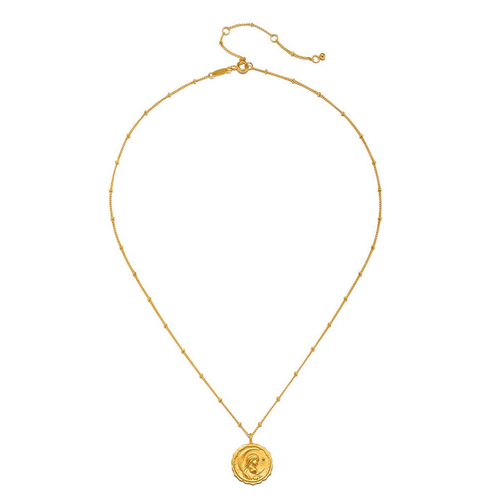 Protective Goddess Gold Necklace