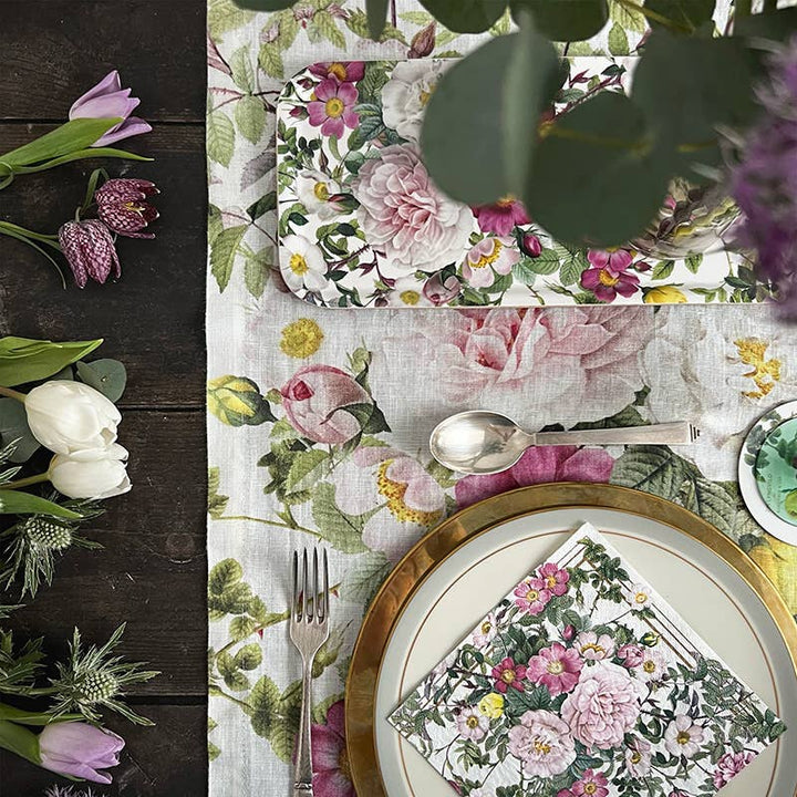 Rose Flower Garden Table runner
