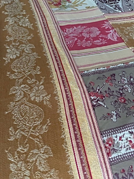 French Vintage Patchwork Throw (or Tablecloth)
