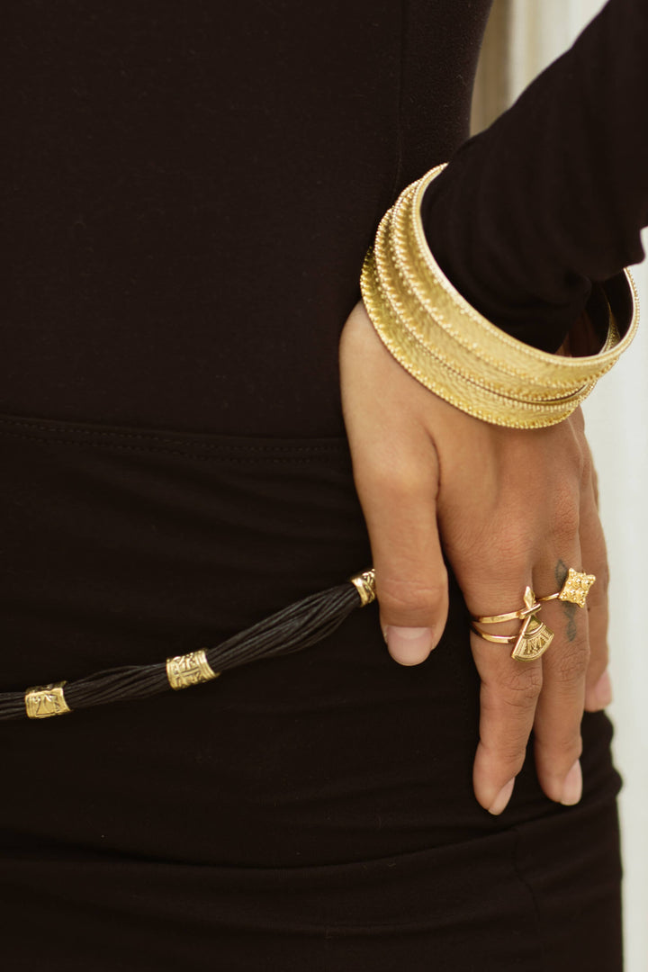 Italian bangle set - Brass
