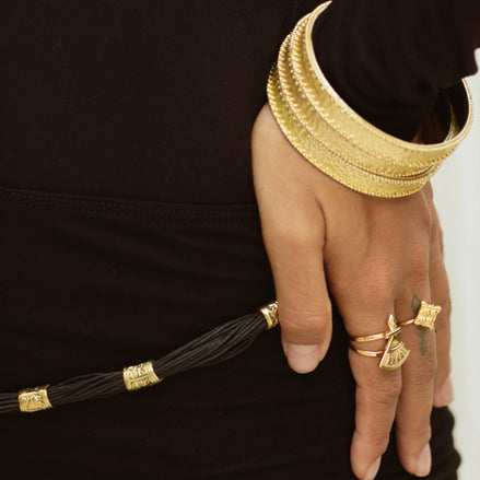 Italian bangle set - Brass