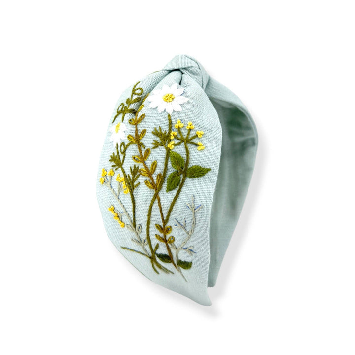 Daisies In The Sky Hand Embroidered Headband