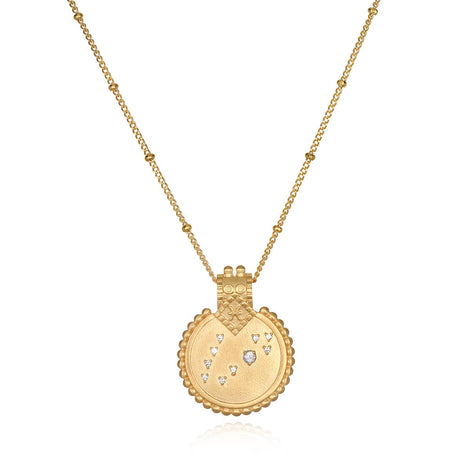 Mandala Zodiac Constellation Necklace 18"