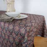 Linen Block Print Tablecloth