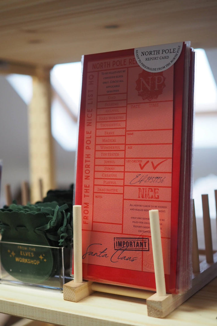 North Pole report cards - nice list